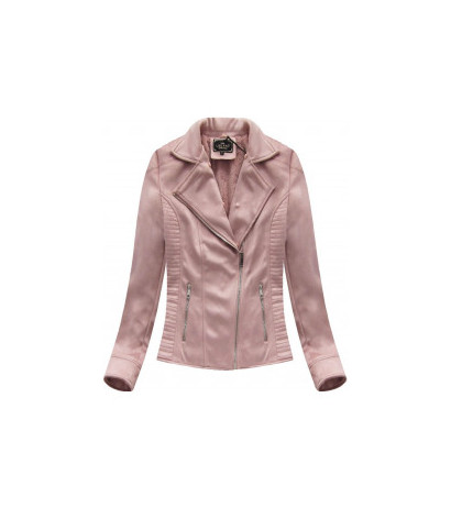 SUEDE MOTORCYCLE JACKET POWDER PINK (6501BIG) striukė
