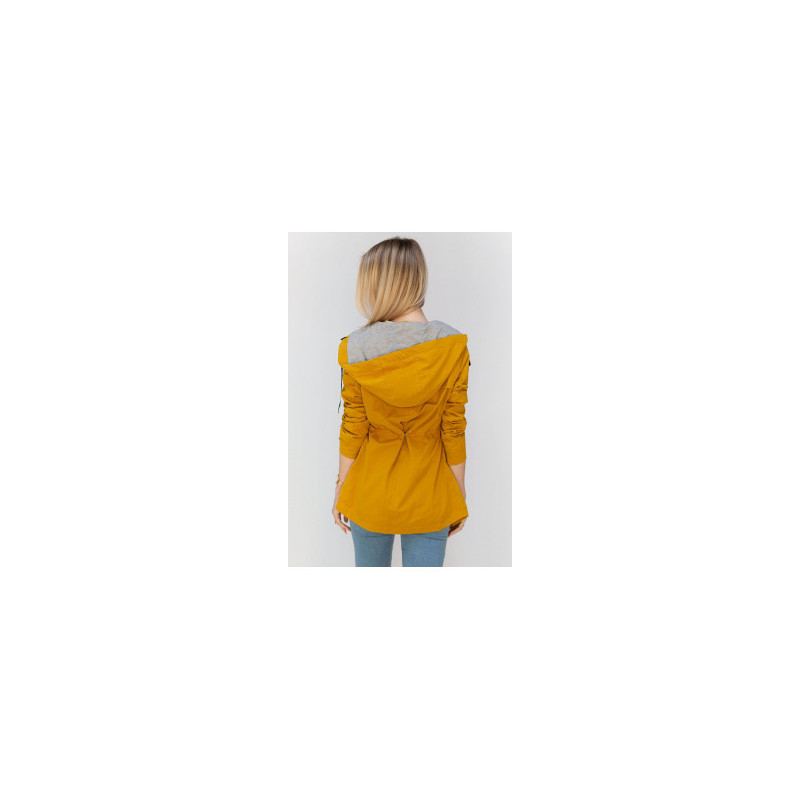 YELLOW SHORT PARKA WITH HOOD (TLR336) jope