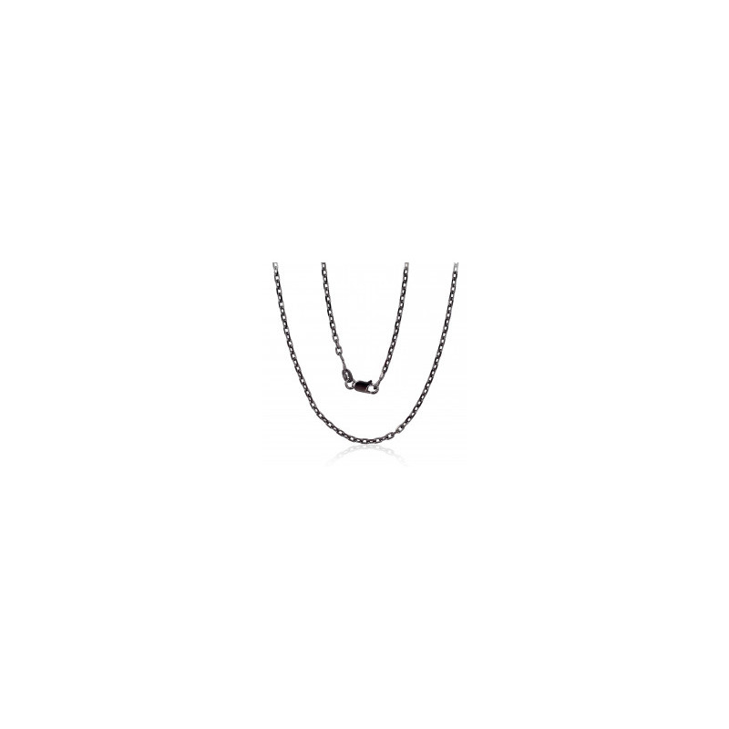 Hõbekett Anchor 2.1 mm , kantide teemanttöötlus 2400091(PRh-Bk), Hõbe 925°, roodium (kate)