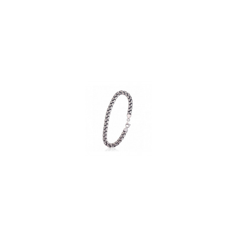 Hõbekett Bismark 8 mm 2400004(POx-Bk)-bracelet, Hõbe 925°, oksüüd (kate)