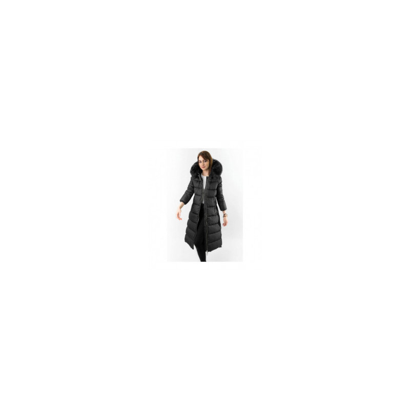 LONG WINTER HOODED JACKET BLACK (7688) jope