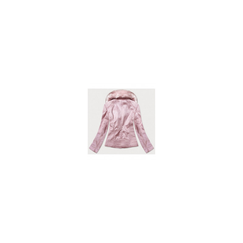 SUEDE MOTORCYCLE JACKET POWDER PINK (6501BIG) striukė