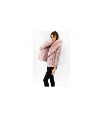 SUEDE MOTORCYCLE JACKET POWDER PINK (6501) striukė