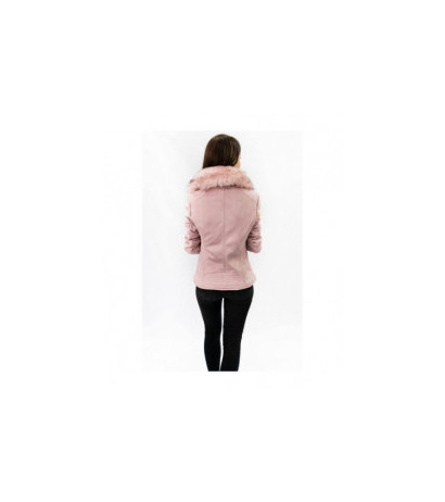 SUEDE MOTORCYCLE JACKET POWDER PINK (6501) striukė