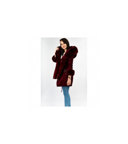 COTTON PARKA WITH FUR WINE (XW801-3X) striukė