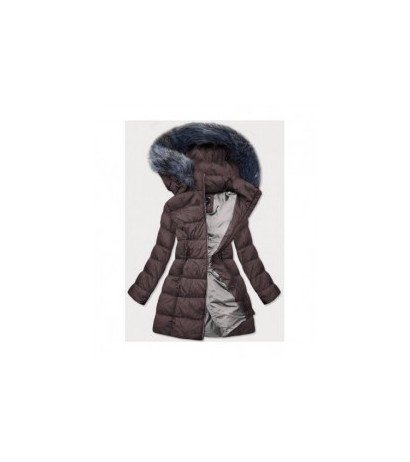 LONG QUILTED JACKET AUBERGINE (7701) striukė