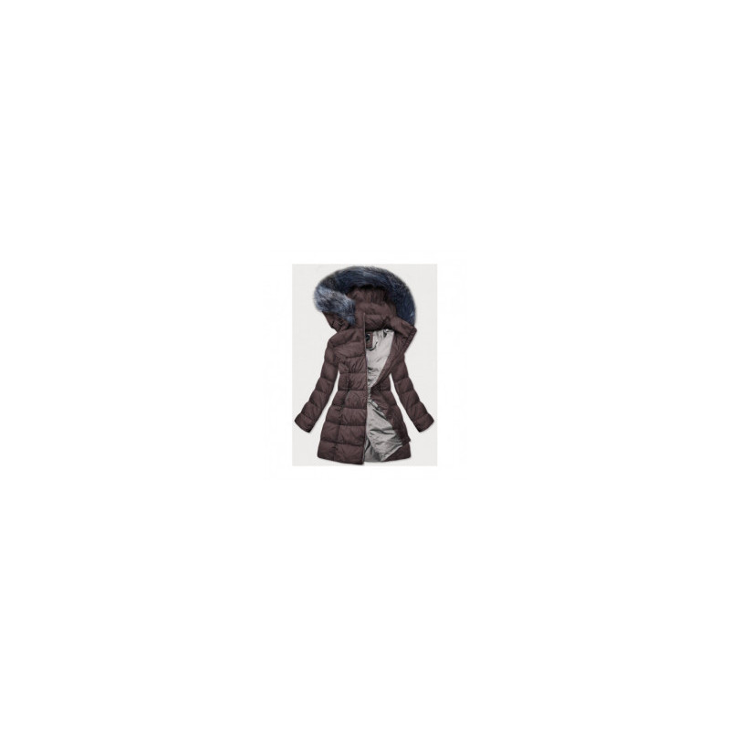 LONG QUILTED JACKET AUBERGINE (7701) striukė