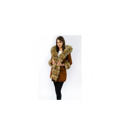 COTTON PARKA WITH FUR CARAMEL (XW793X) striukė