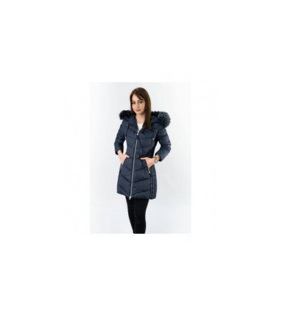 LONG QUILTED JACKET NAVY BLUE (7689) striukė