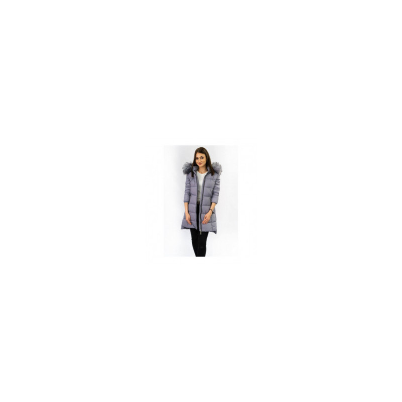 QUILTED HOODED JACKET LILAC (7702) striukė