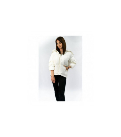 SHORT OVERSIZE JACKET WHITE (7113) striukė