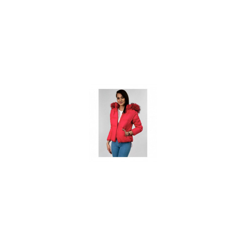 SHORT QUILTED RED JACKET (7694) striukė