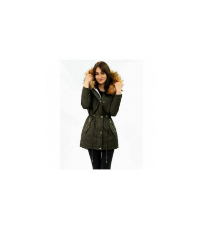 DOUBLE-SIDED PARKA WITH HOOD ARMY-GRAY (B2636) striukė