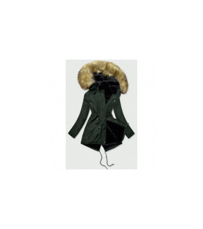 GREEN PARKA JACKET (B2628) striukė