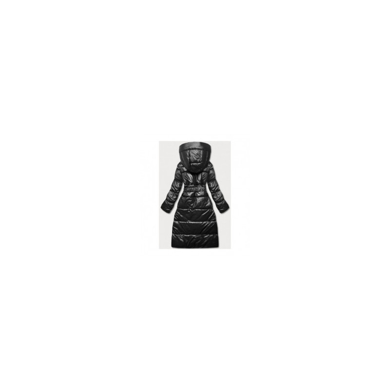 LONG JACKET WITH HOOD BLACK (PM7231) striukė