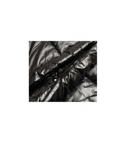 LONG JACKET WITH HOOD BLACK (PM7231) striukė