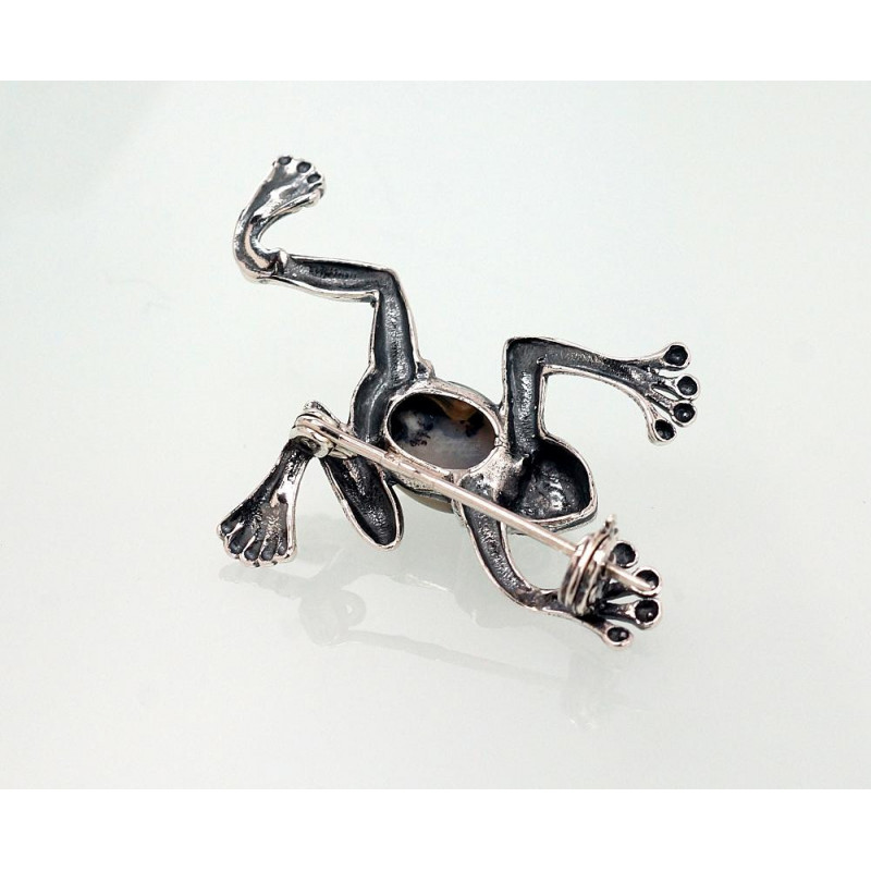 Hõbepross 2920168(POx-Bk)_AGD-BK, Hõbe 925°, oksüüd (kate), Dendriitahhaat