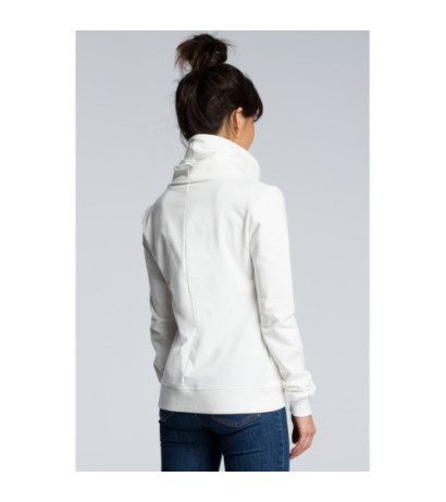 B071 Bluza z ukośnym zamkiem - ecru