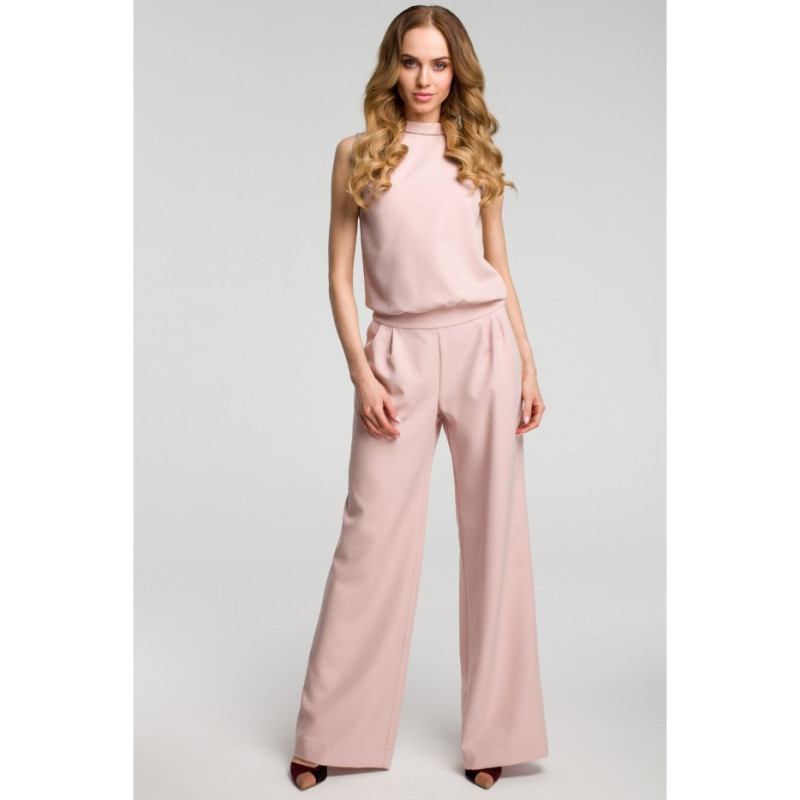 M382 Kombinezon bez rękawów - pudrowy