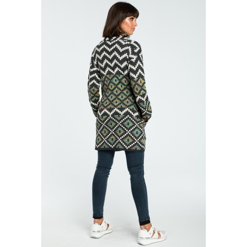 BK007 Stylowy kardigan we wzór - model 2