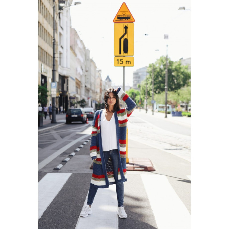 BK036 Kardigan wielokolorowy - model 4