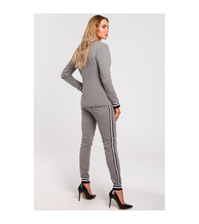 M459 Żakiet ze ściągaczem w mankietach - szary