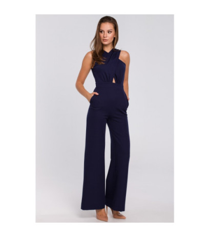 K029 Kombinezon ze skrzyżowaną górą - atramentowy