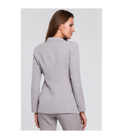 K036 Żakiet zapinany na guzik - szary