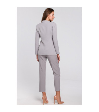 K036 Żakiet zapinany na guzik - szary