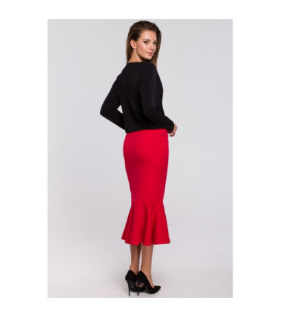 K037 Bluzka kopertowa z długim rękawem - czarna