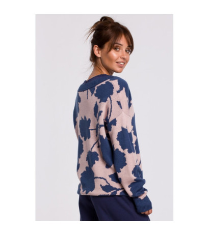 BK056 Sweter w kwiaty - model 2