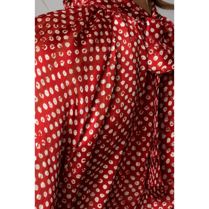 S235 Bluzka szyfonowa z wiązaniem - model 2