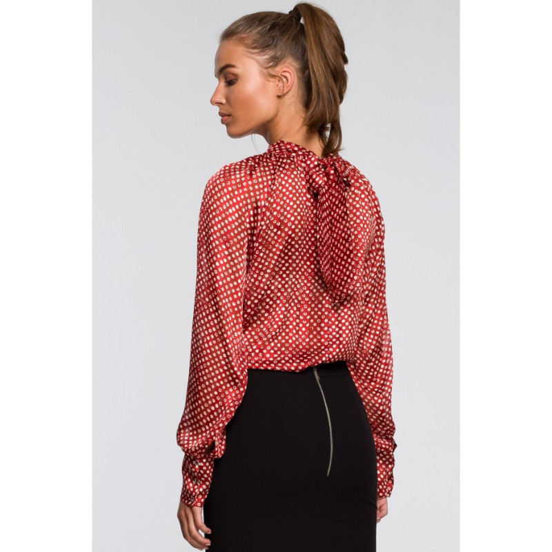 S235 Bluzka szyfonowa z wiązaniem - model 2