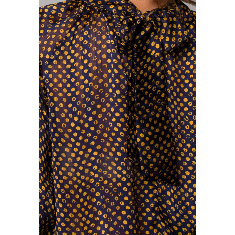 S235 Bluzka szyfonowa z wiązaniem - model 3