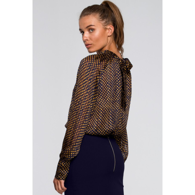 S235 Bluzka szyfonowa z wiązaniem - model 3