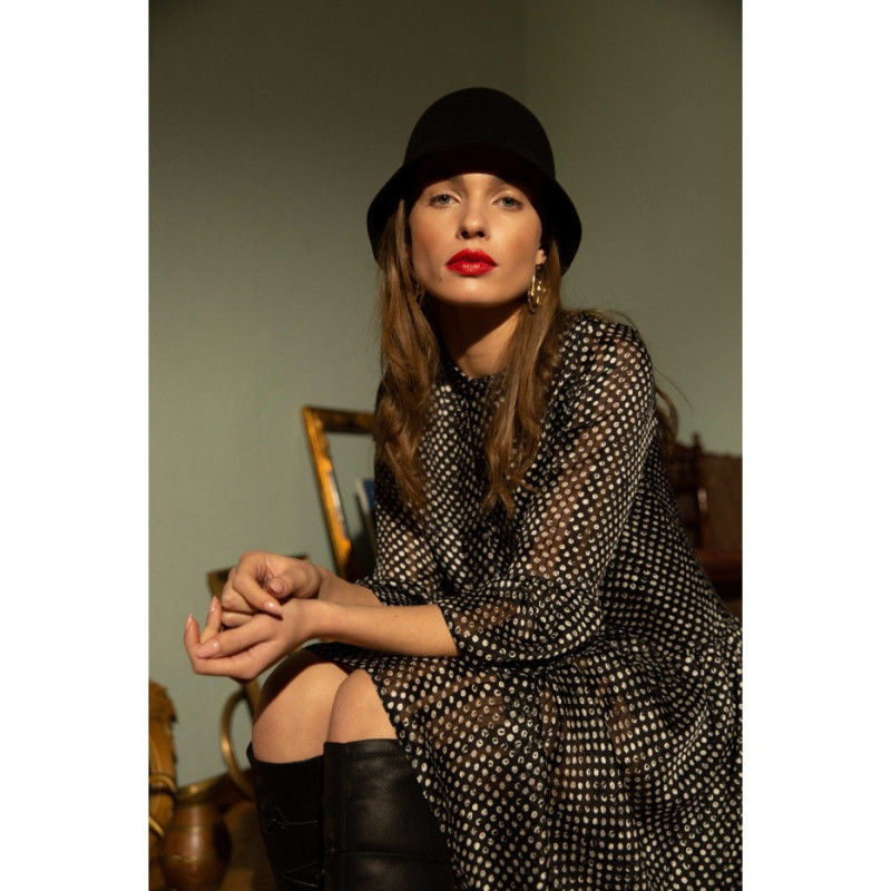 S237 Sukienka szyfonowa z falbaną - model 1