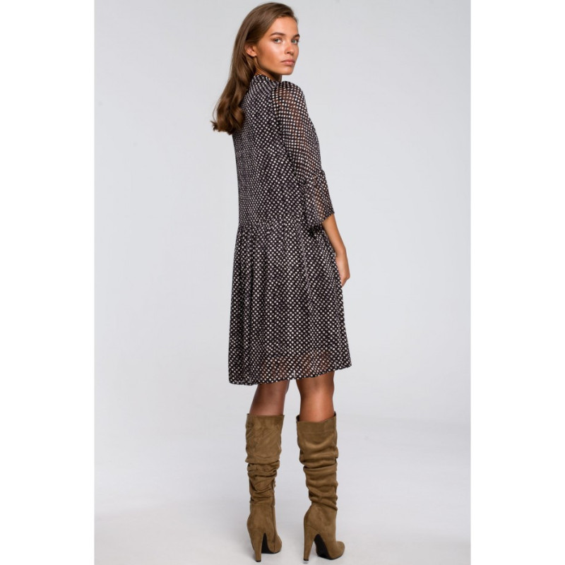 S237 Sukienka szyfonowa z falbaną - model 1