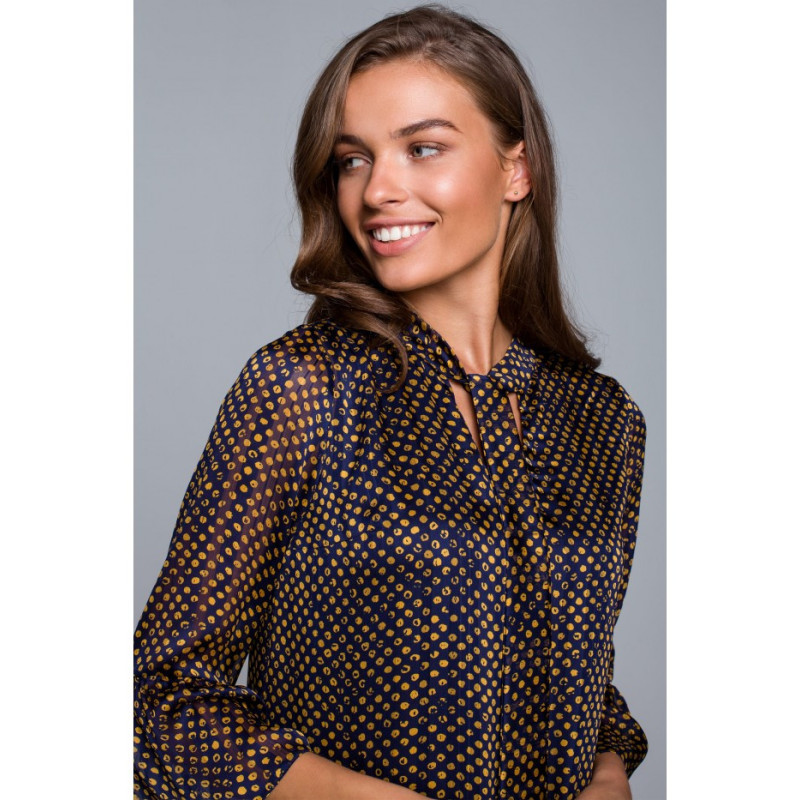 S237 Sukienka szyfonowa z falbaną - model 3