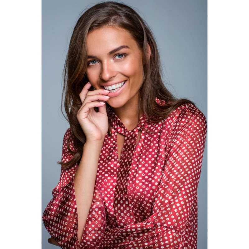 S237 Sukienka szyfonowa z falbaną - model 2