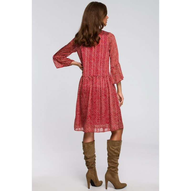 S237 Sukienka szyfonowa z falbaną - model 2