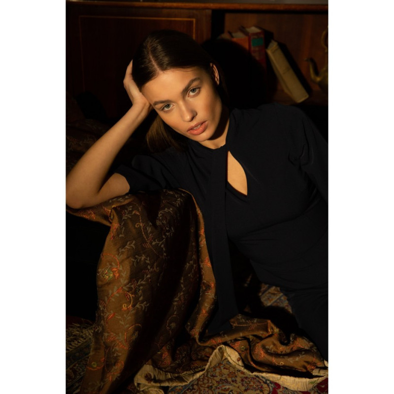 S243 Kombinezon z wiązaniem - czarny