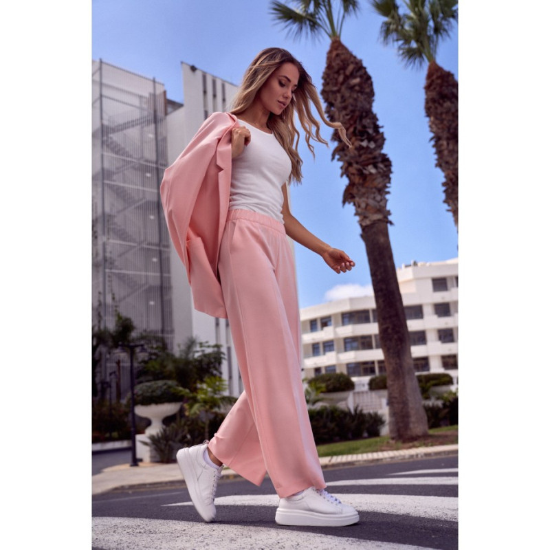 M570 Spodnie Na Gumie - pudrowe