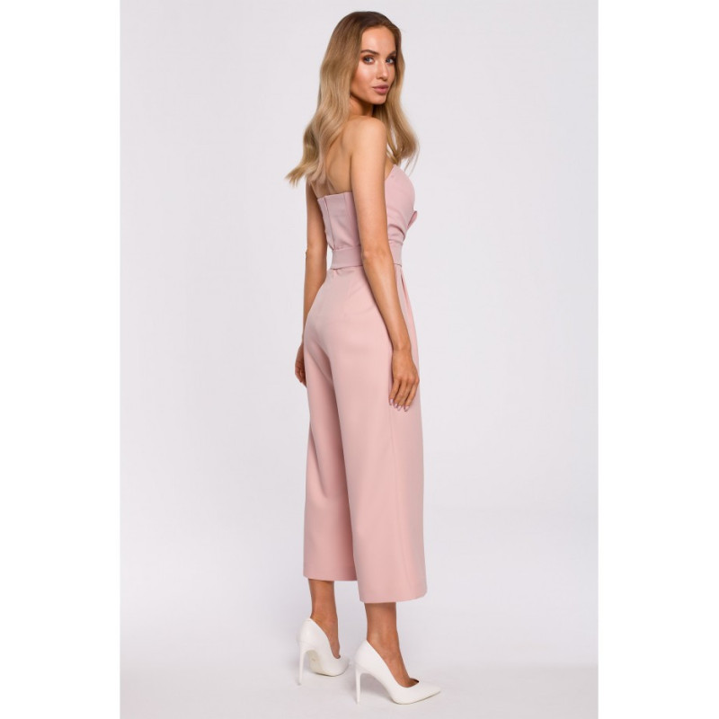 M571 Kombinezon Gorsetowy - pudrowy