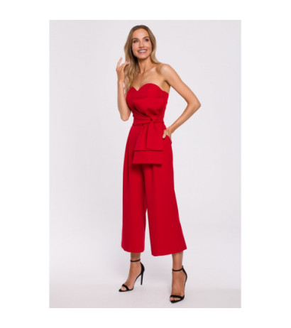 M571 Kombinezon Gorsetowy - czerwony