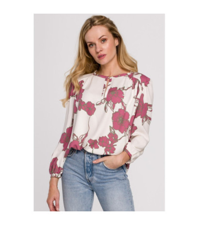 K099 Bluzka z bufiastymi rękawami - model 2