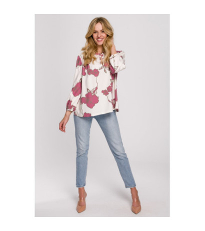 K099 Bluzka z bufiastymi rękawami - model 2