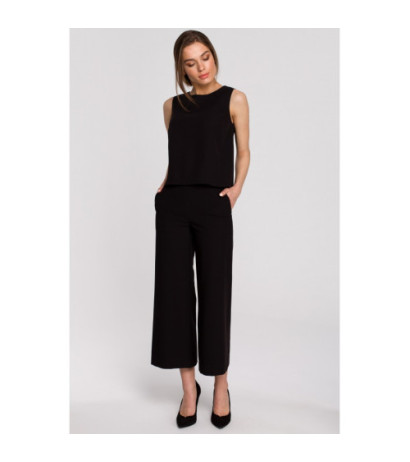 S257 Bluzka bez rękawów - czarna