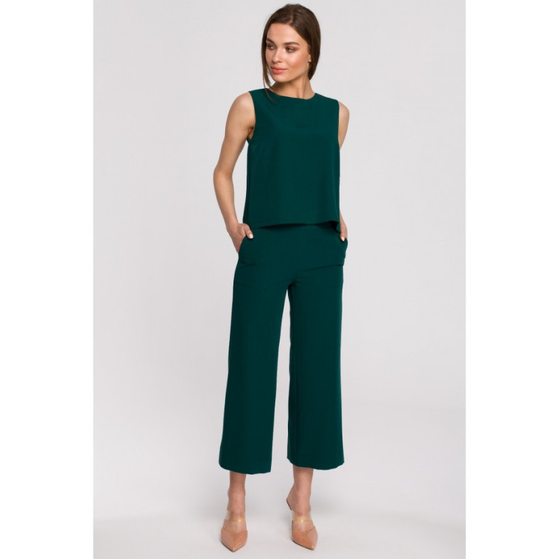 S257 Bluzka bez rękawów - zielona