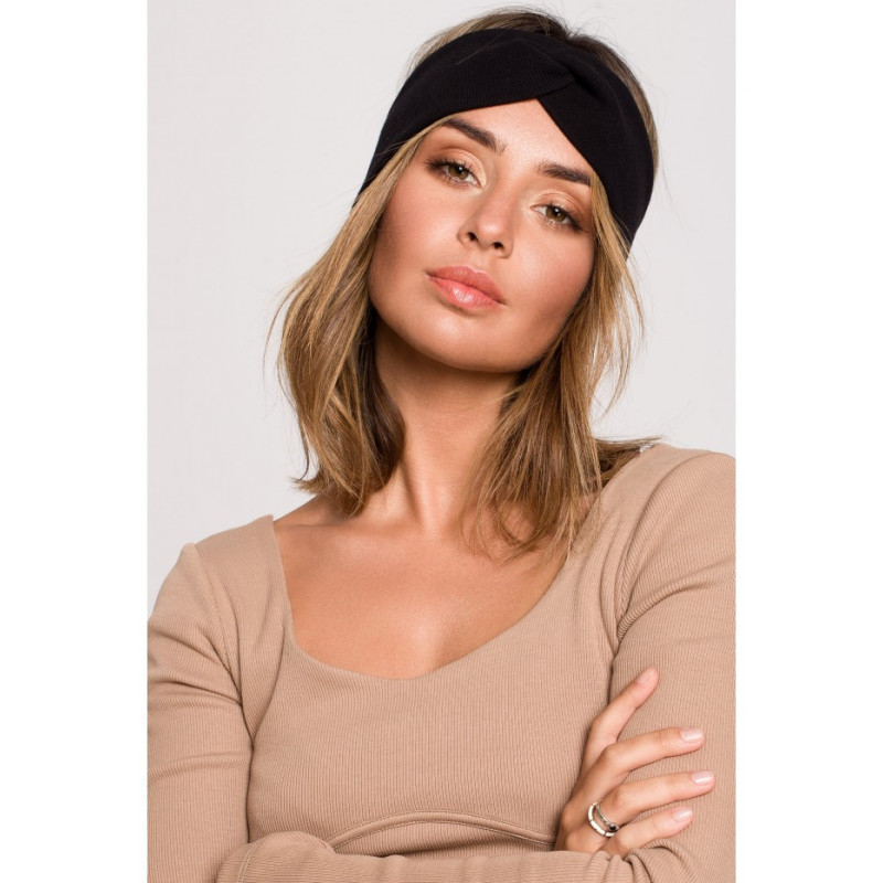 B216 Opaska z przeplotem - czarna