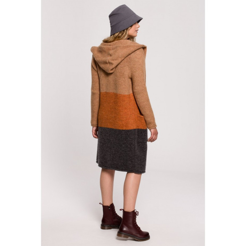 BK072 Kardigan w pasy wielokolorowe - model 4